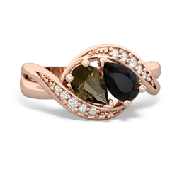 Smoky Quartz Summer Winds 14K Rose Gold ring R5342