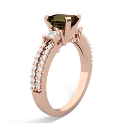 Smoky Quartz Classic 7X5mm Emerald-Cut Engagement 14K Rose Gold ring R26437EM