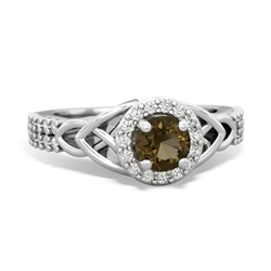 matching engagment rings - Celtic Knot Halo