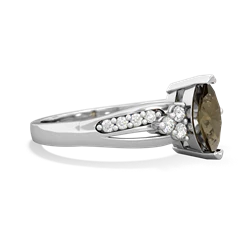 Smoky Quartz Royal Marquise 14K White Gold ring R2343