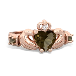 Pink Tourmaline Claddagh Keepsake 14K Rose Gold ring R5245