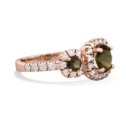 Aquamarine Regal Halo 14K Rose Gold ring R5350