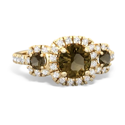 Amethyst Regal Halo 14K Yellow Gold ring R5350