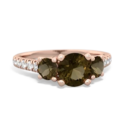 Alexandrite Pave Trellis 14K Rose Gold ring R5500