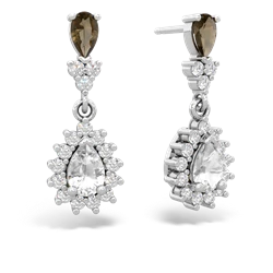 matching earrings - Halo Pear Dangle