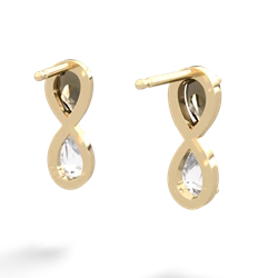 Smoky Quartz Infinity 14K Yellow Gold earrings E5050