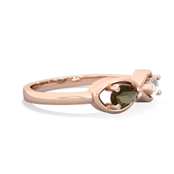 Smoky Quartz Infinity 14K Rose Gold ring R5050