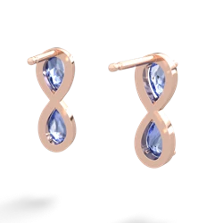 Tanzanite Infinity 14K Rose Gold earrings E5050