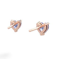 Tanzanite 5Mm Heart Stud 14K Rose Gold earrings E1861