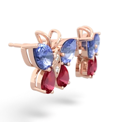 Tanzanite Butterfly 14K Rose Gold earrings E2215