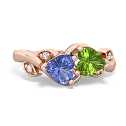 Tanzanite Floral Elegance 14K Rose Gold ring R5790