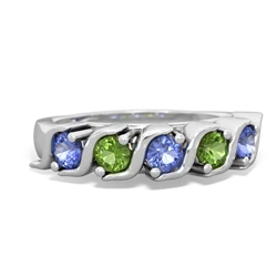 Tanzanite Anniversary Band 14K White Gold ring R2089