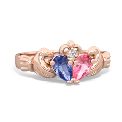 Tanzanite 'Our Heart' Claddagh 14K Rose Gold ring R2388