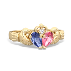 Tanzanite 'Our Heart' Claddagh 14K Yellow Gold ring R2388