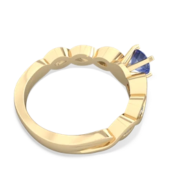 Tanzanite Infinity 5Mm Round Engagement 14K Yellow Gold ring R26315RD