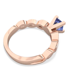 Tanzanite Infinity 5Mm Square Engagement 14K Rose Gold ring R26315SQ