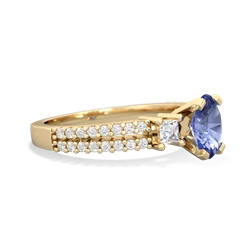 Tanzanite Classic 7X5mm Oval Engagement 14K Yellow Gold ring R26437VL