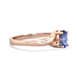 Tanzanite Elegant Swirl 14K Rose Gold ring R2173