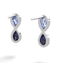 Tanzanite Infinity 14K White Gold earrings E5050