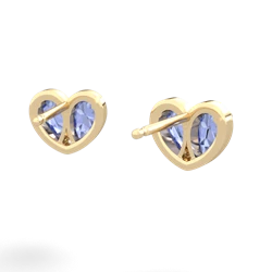 Tanzanite 'Our Heart' 14K Yellow Gold earrings E5072