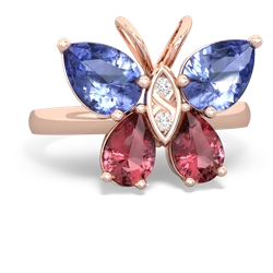 Tanzanite Butterfly 14K Rose Gold ring R2215
