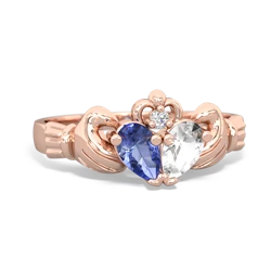 Tanzanite 'Our Heart' Claddagh 14K Rose Gold ring R2388