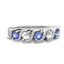 Tanzanite Anniversary Band 14K White Gold ring R2089