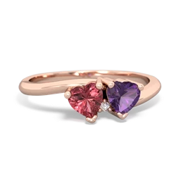 Pink Tourmaline Sweethearts 14K Rose Gold ring R5260