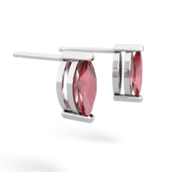 Pink Tourmaline 8X4mm Marquise Stud 14K White Gold earrings E1701