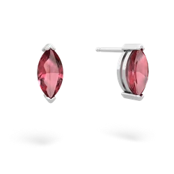 Pink Tourmaline 8X4mm Marquise Stud 14K White Gold earrings E1701