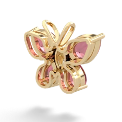 Pink Tourmaline Butterfly 14K Yellow Gold pendant P2215