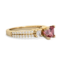 Pink Tourmaline Classic 5Mm Square Engagement 14K Yellow Gold ring R26435SQ