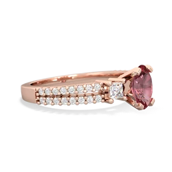 Pink Tourmaline Classic 7X5mm Oval Engagement 14K Rose Gold ring R26437VL
