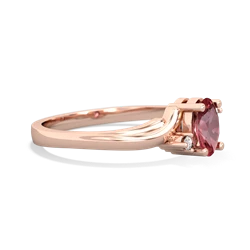 Pink Tourmaline Elegant Swirl 14K Rose Gold ring R2173