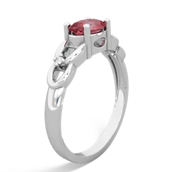 Pink Tourmaline Links 14K White Gold ring R4032