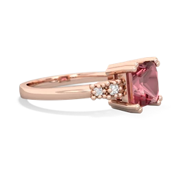 Pink Tourmaline Art Deco Princess 14K Rose Gold ring R2014