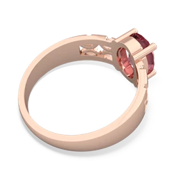 Pink Tourmaline Art Deco Filigree 14K Rose Gold ring R2322