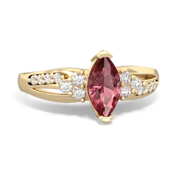 Pink Tourmaline Royal Marquise 14K Yellow Gold ring R2343