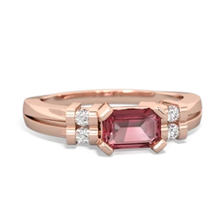 Pink Tourmaline Art Deco East-West 14K Rose Gold ring R2590