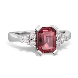 Pink Tourmaline Timeless Classic 14K White Gold ring R2591