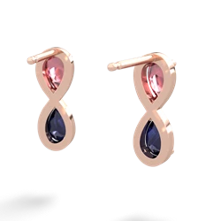 Pink Tourmaline Infinity 14K Rose Gold earrings E5050