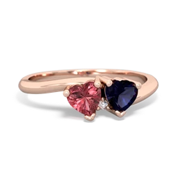 Pink Tourmaline Sweethearts 14K Rose Gold ring R5260