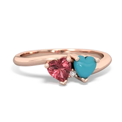 Pink Tourmaline Sweethearts 14K Rose Gold ring R5260