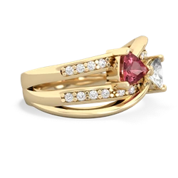 Pink Tourmaline Bowtie 14K Yellow Gold ring R2360