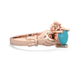 Turquoise Claddagh 14K Rose Gold ring R2370