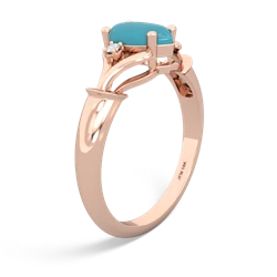 Turquoise Precious Pear 14K Rose Gold ring R0826