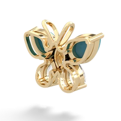 Turquoise Butterfly 14K Yellow Gold pendant P2215