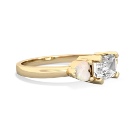 White Topaz Three Stone 14K Yellow Gold ring R5235
