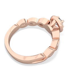 White Topaz Infinity Halo Engagement 14K Rose Gold ring R26315RH