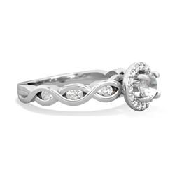 White Topaz Infinity Halo Engagement 14K White Gold ring R26315RH